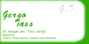 gergo tass business card
